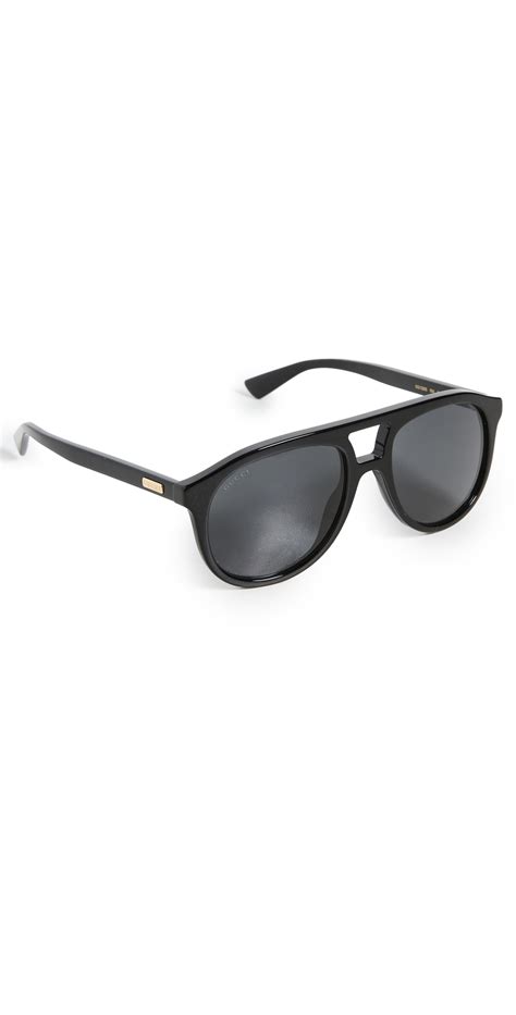 gucci 80s monocolor 58mm aviator sunglasses|gucci oversized aviator sunglasses.